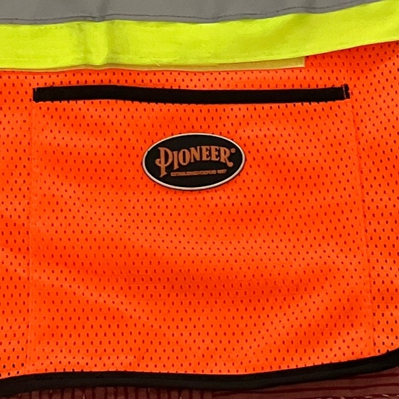 PIONEER Orange Safety Vest with Reflective Stripes - Picture 8 of 16